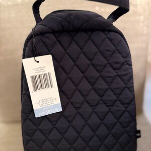 Vera Bradley Quilted Black Lunch Tote